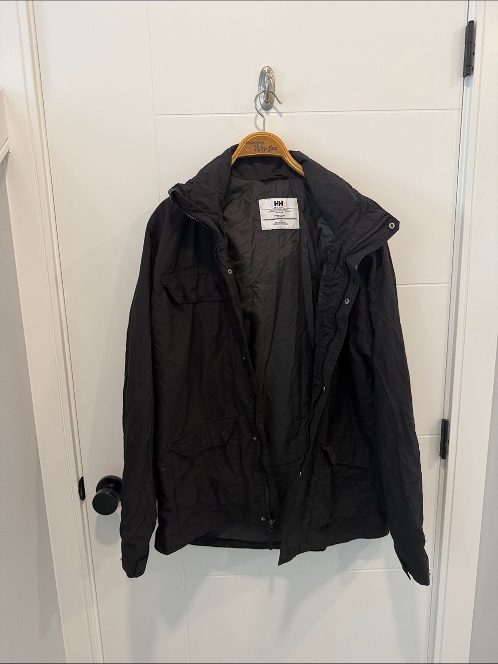 Helly Hansen Men's Black Field Jacket with Hood size large